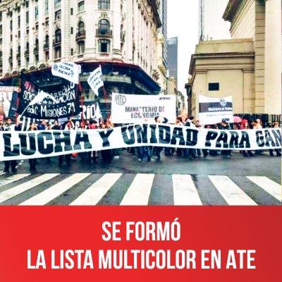 Se formó la lista Multicolor en ATE
