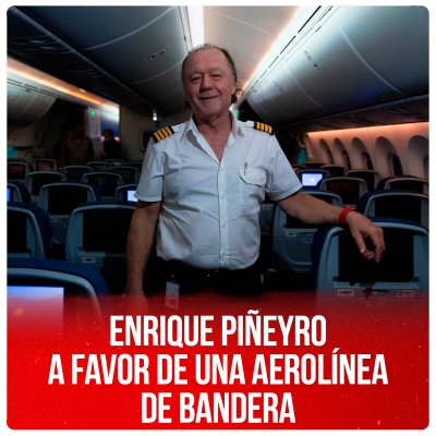 Enrique Piñeyro a favor de una aerolínea de bandera
