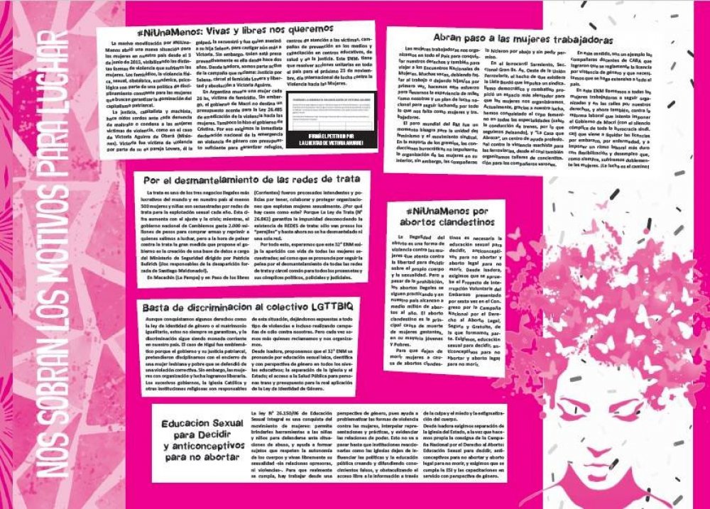 Nos sobran los motivos para luchar. #NiUnaMenos: Vivas y libres nos queremos