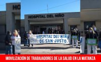 Movilización de trabajadores de la salud en La Matanza