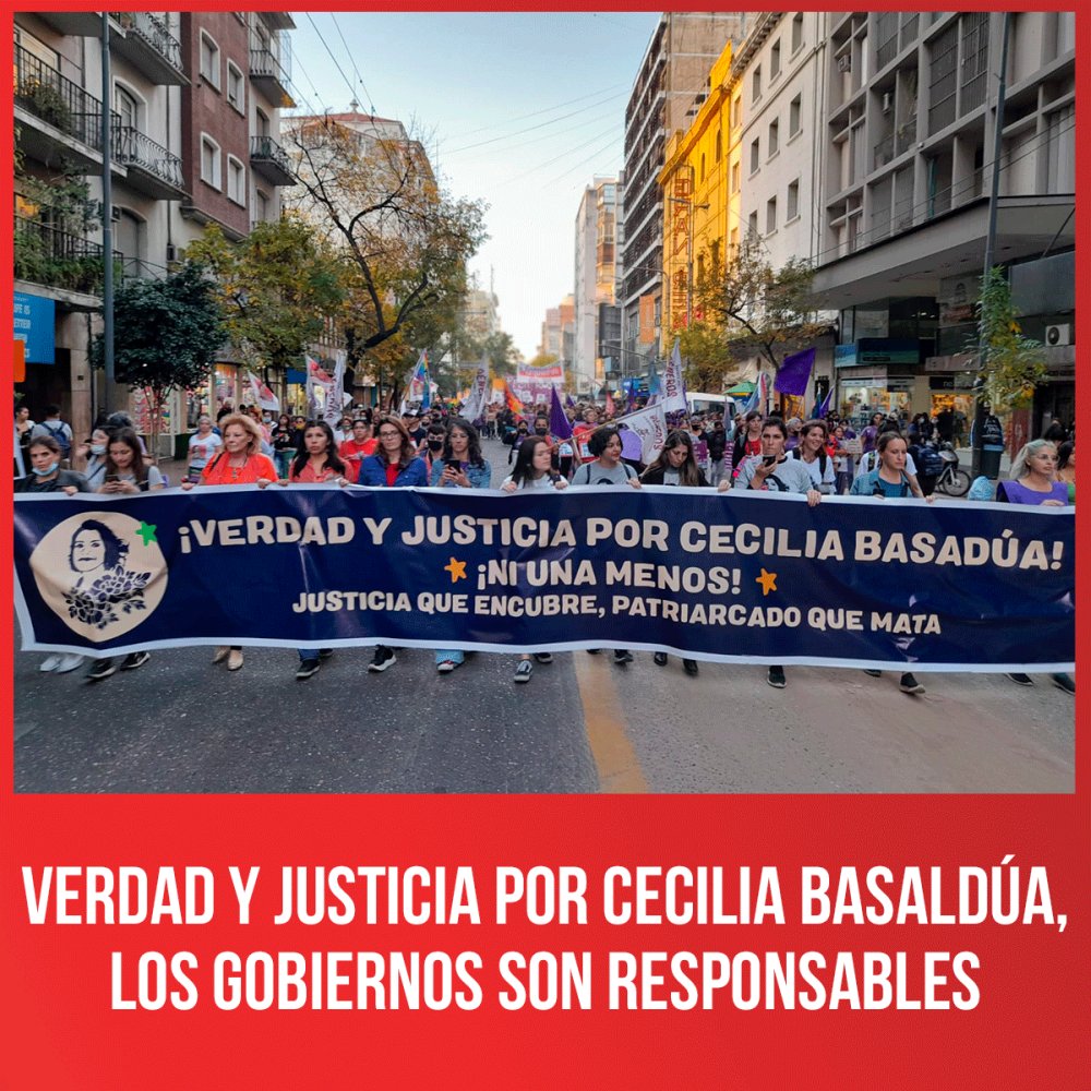 Verdad y Justicia por Cecilia Basaldúa, los gobiernos son responsables