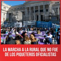 La marcha a la Rural que no fue de los piqueteros oficialistas