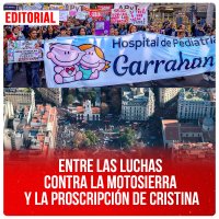 Entre las luchas contra la motosierra y la proscripción de Cristina