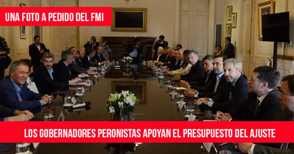 Una foto a pedido del FMI: Los gobernadores peronistas apoyan el presupuesto del ajuste
