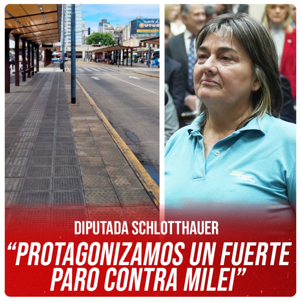 Diputada Schlotthauer “Protagonizamos un fuerte paro contra Milei”