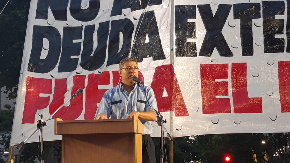 Diputado Giordano en el acto del FMI: “No al FMI y a los pagos de la deuda”