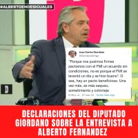Declaraciones del Diputado Giordano sobre la entrevista de Alberto Fernández