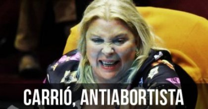 Carrió, antiabortista