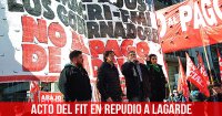 Acto del FIT en repudio a Lagarde