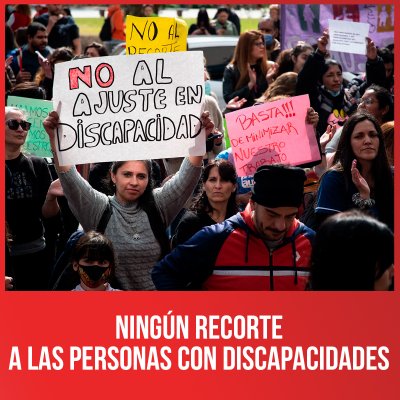 Ningún recorte a las personas con discapacidades