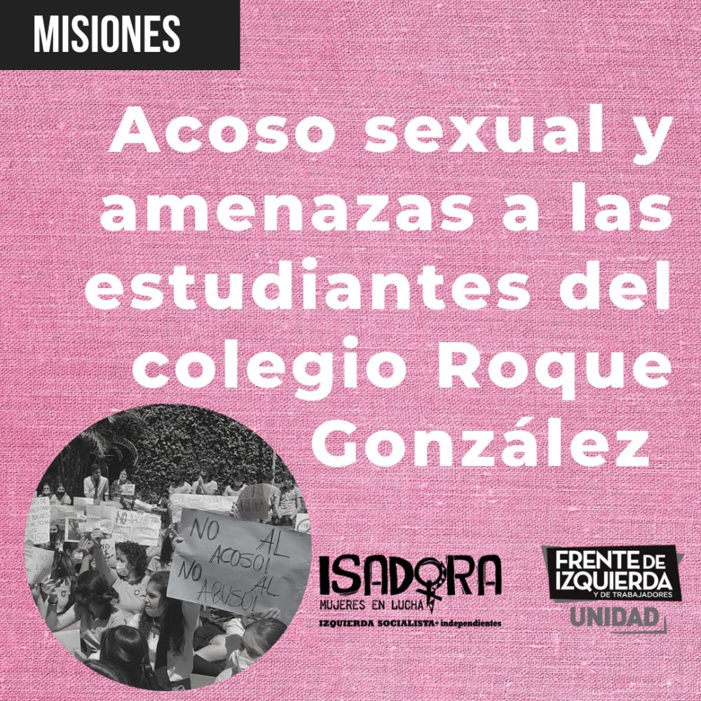 Misiones: Acoso sexual y amenazas a las estudiantes del colegio Roque González