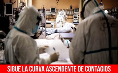 Sigue la curva ascendente de contagios