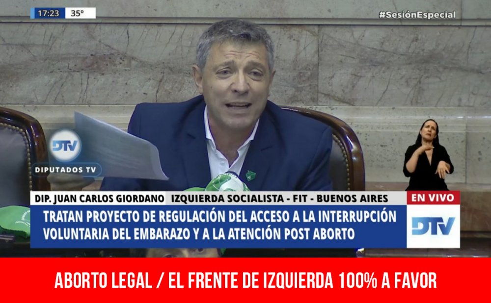Aborto Legal: El Frente de Izquierda 100% a favor