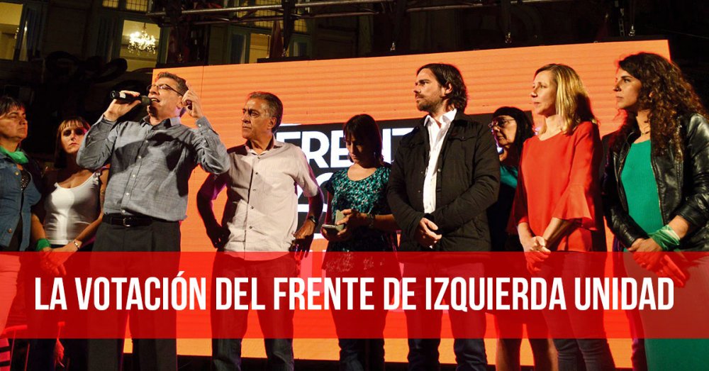 La votación del Frente de Izquierda Unidad