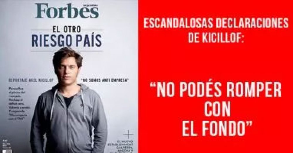 Escandalosas declaraciones de Kicillof: “No podés romper con el Fondo”