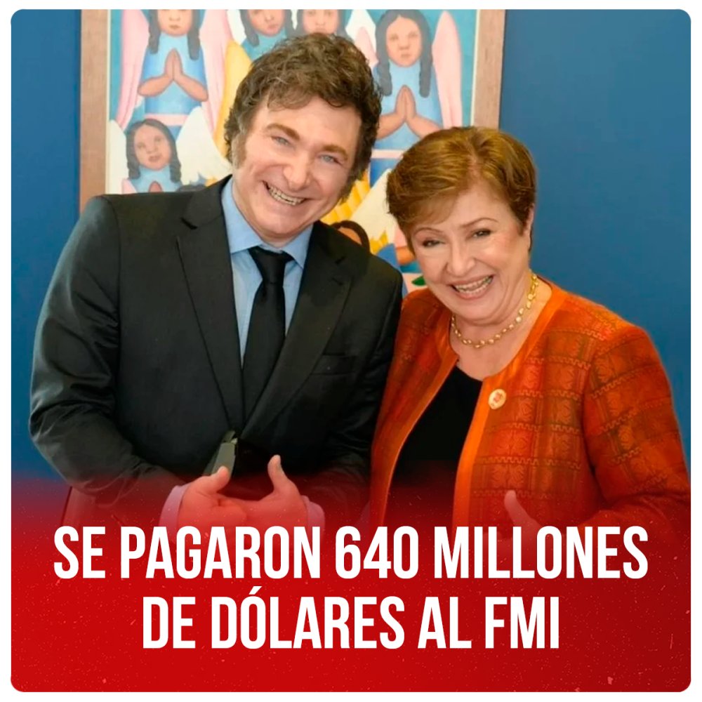 Se pagaron 640 millones de dólares al FMI