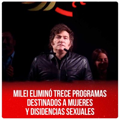 Milei eliminó trece programas destinados a mujeres y disidencias sexuales