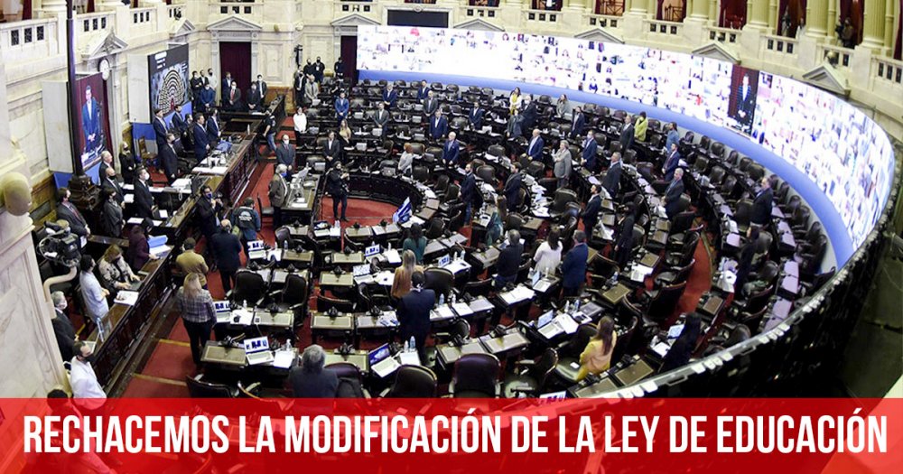 Rechacemos la modificación de la Ley de Educación