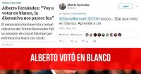 Alberto votó en blanco