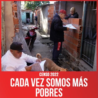 Censo 2022 / Cada vez somos más pobres