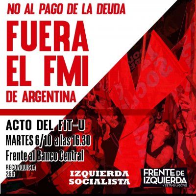 Acto de repudio a la visita del FMI