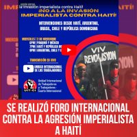 Se realizó foro internacional contra la agresión imperialista a Haití