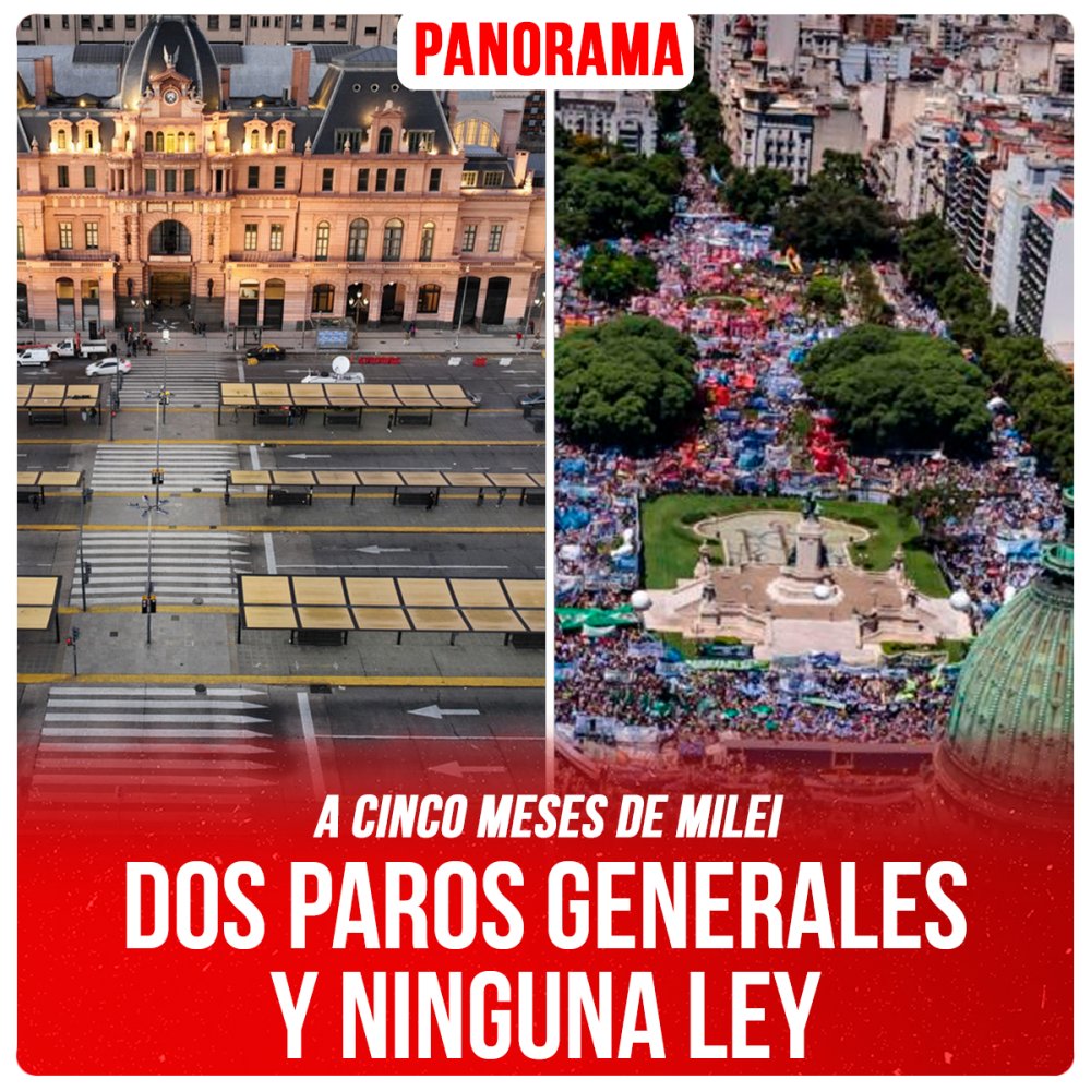 A cinco meses de Milei / Dos paros generales y ninguna ley