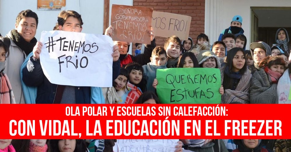 Ola polar y escuelas sin calefacción: Con Vidal, la educación en el freezer