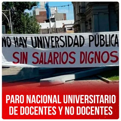 Paro nacional universitario de docentes y no docentes