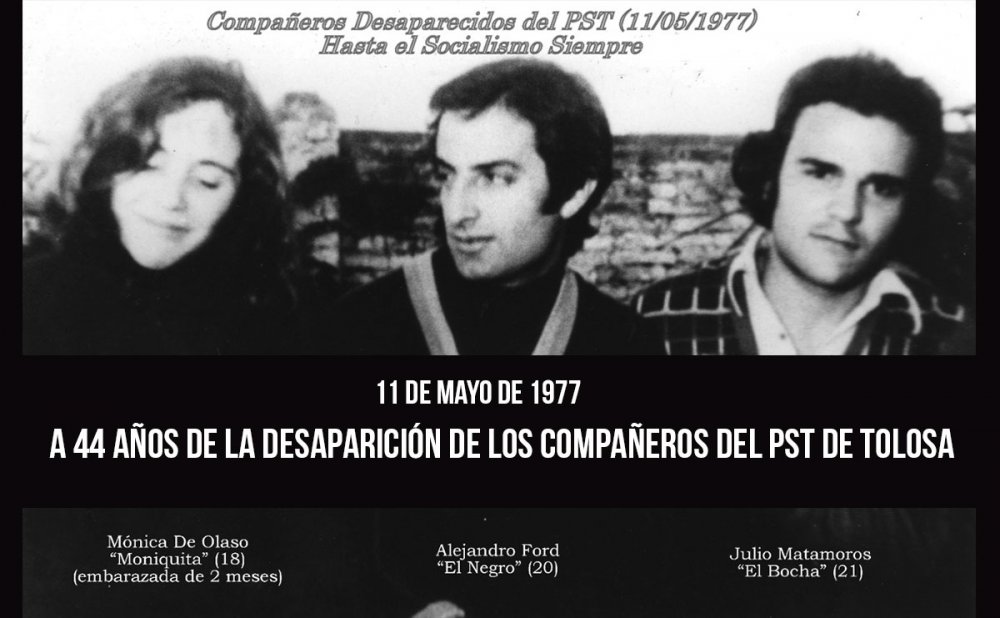 11 de mayo de 1977/A 44 años de la desaparición de los compañeros del PST de Tolosa