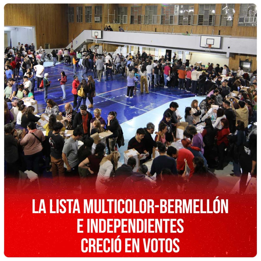 La lista Multicolor-Bermellón e Independientes creció en votos