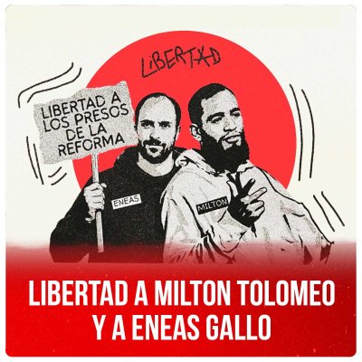 Libertad a Milton Tolomeo y a Eneas Gallo