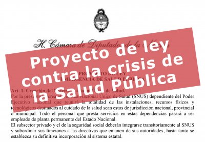 Proyecto de ley contra la crisis de la salud pública | Diputada Schlotthauer 2019 (Izquierda Socialista)