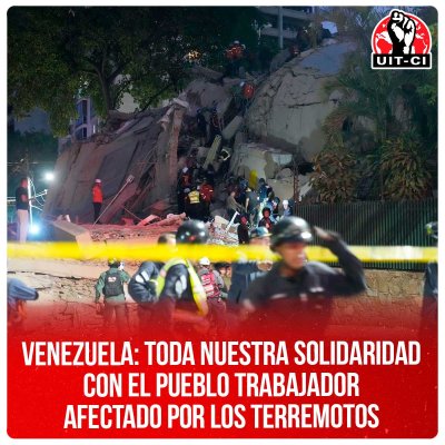 Venezuela: Toda nuestra solidaridad con el pueblo trabajador afectado por los terremotos