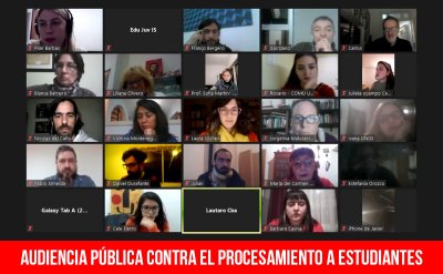Audiencia pública contra el procesamiento a estudiantes