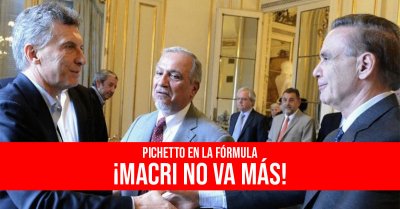 Pichetto en la fórmula: ¡Macri no va más!