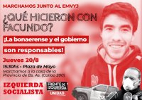Marcha por Facundo Castro Jueves 20 a las 15:30-Plaza de Mayo a Casa PCIA. Bs. As.