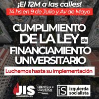 Martes 12 de mayo 14 horas - 9 de Julio y Av. De Mayo / Cuarta marcha federal educativa