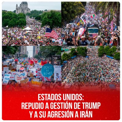 Estados Unidos: Repudio a gestión de Trump y a su agresión a Irán