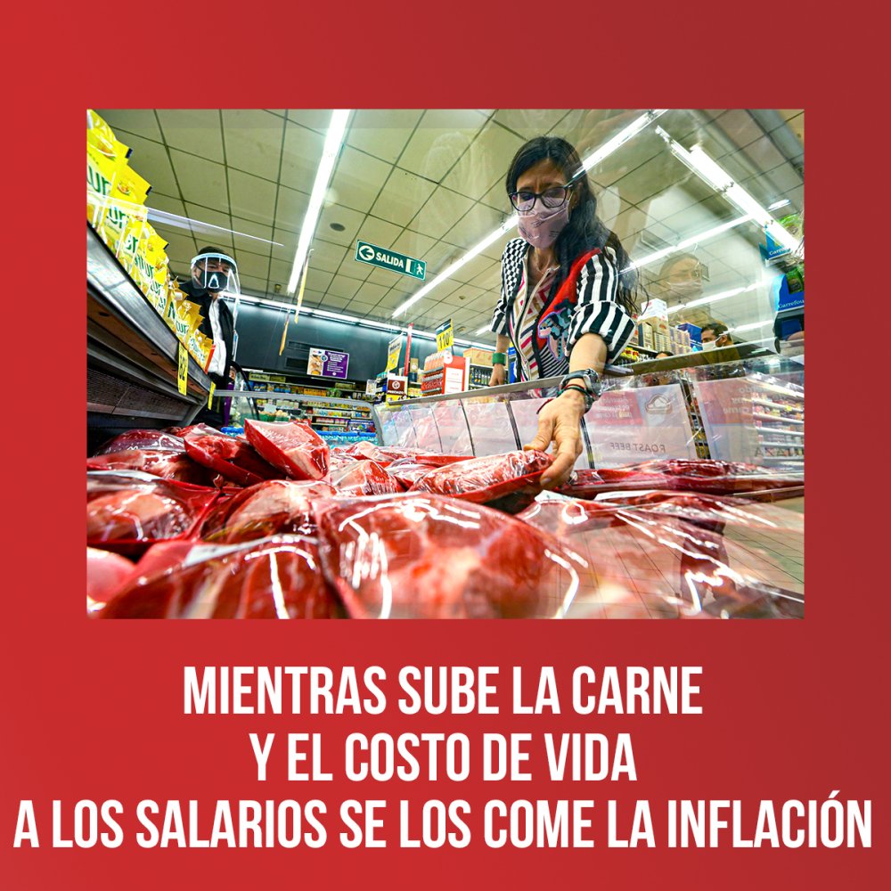 Mientras sube la carne y el costo de vida / A los salarios se los come la inflación