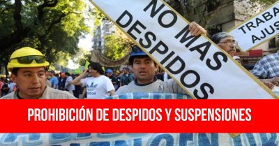 Prohibición de despidos y suspensiones