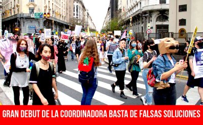 Gran debut de la coordinadora Basta de Falsas Soluciones