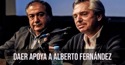 Daer apoya a Alberto Fernández