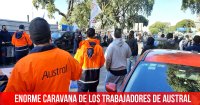Enorme caravana de los trabajadores de Austral