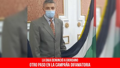 La DAIA denunció a Giordano / Otro paso en la campaña difamatoria