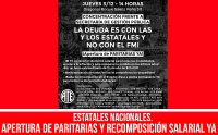 Estatales nacionales. Apertura de paritarias y recomposición salarial ya