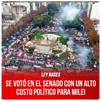 Ley Bases / Se votó en el Senado con un alto costo político para Milei