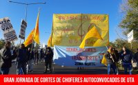 Gran jornada de cortes de choferes autoconvocados de UTA