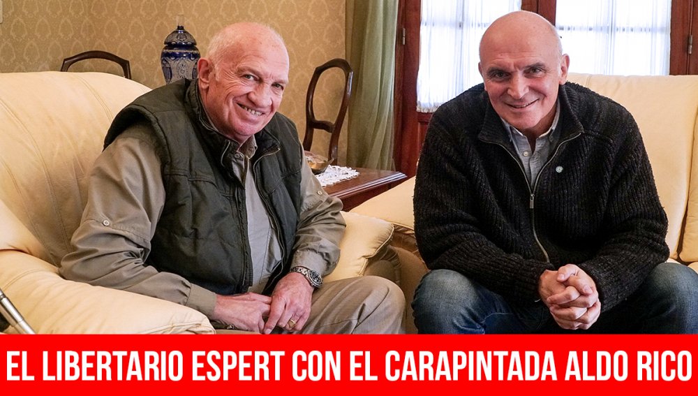El libertario Espert con el carapintada Aldo Rico