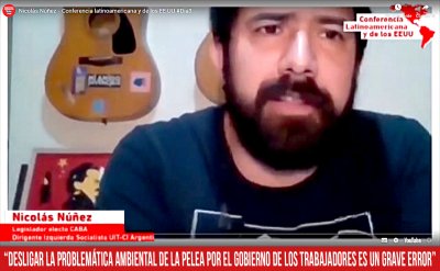 Nicolás Núñez: "desligar la problemática ambiental de la pelea por el gobierno de los trabajadores es un grave error".